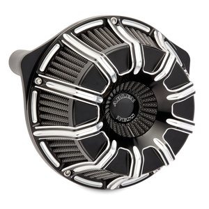 Depurador de aire Serie Inverted de Arlen Ness instalado en motocicleta