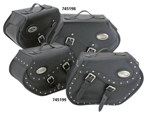 Kit de alforjas K-Drive Longride con sistema de cierre Click & Lock instalado en motocicleta
