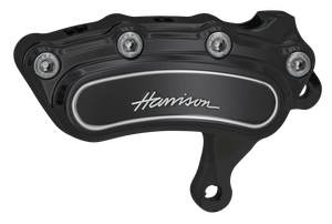 Pinzas de freno Slimline Harrison de aluminio forjado negro