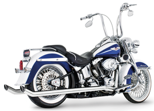 Escape doble Upsweep True Duals instalado en motocicleta