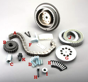 Kit de transmisión por cadena primaria BDL para motocicleta