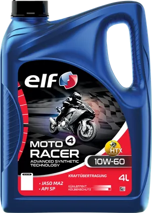 Botella de aceite sintético para moto ADV SYN Racer 10W-60