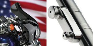 Parabrisas National Cycle Wave Switchblade con sistema de montaje rápido para motocicleta