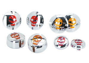 FX LENTES DE INTERMITENTES CUSTOM - Kits Chrome Skull, ámbar — B-stock