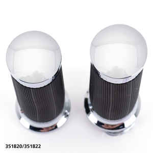 Par de puños Tornado II negro mate para manillar de motocicleta