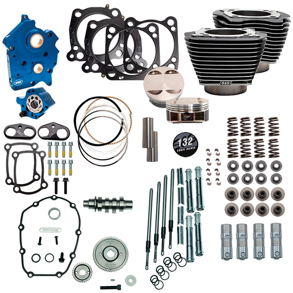 Kit de admisión y escape S&S Power Pack para motor Milwaukee Eight