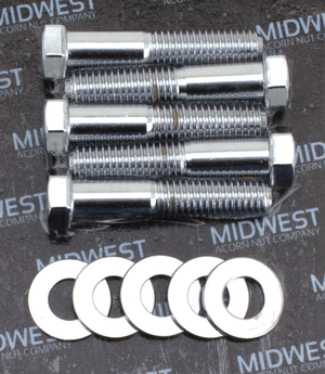Conjunto de tornillos cromados para fijación de corona y polea trasera de motocicleta