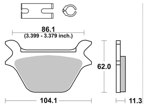 Pastillas de freno traseras marca SBS para motocicleta