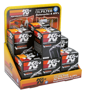 Filtro de aceite K&N Wrench-Off negro con aro de goma
