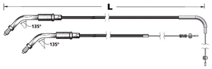 Cables de retorno para carburadores Mikuni HSR42 y HSR45 estilo 1986-1995