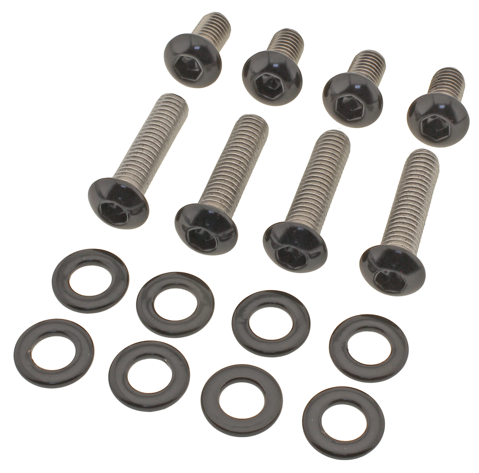 Kit de tornillos para guardabarros delantero en acero inoxidable negro
