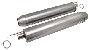 Tubos de escape ajustables MCJ instalados en motocicleta Harley-Davidson V-Rod