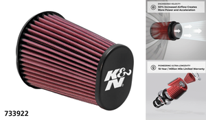 Kit de admisión K&N Air Charger con filtro de aire visible