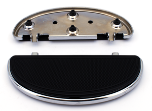 Par de plataformas conductor estilo Half-Moon negras para motocicleta Harley-Davidson Softail