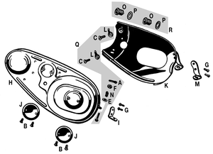 Protector de cadena primaria de 45 pulgadas para motor