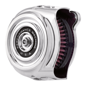 Filtro de aire Performance Machine acabado vintage para motocicleta