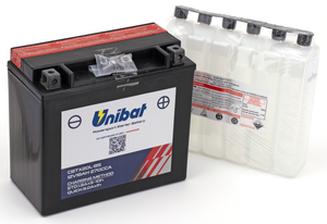 Batería Unibat AGM Dry con pack de ácido separado para motocicletas