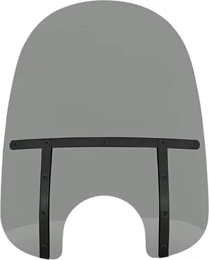 Parabrisas Memphis Fats instalado en manillar de motocicleta Harley-Davidson