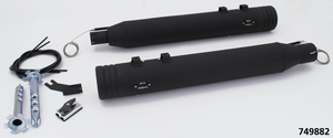 Tubos de escape ajustables MCJ instalados en motocicleta Harley Touring