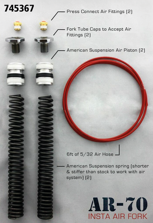 Kit de horquilla delantera AirRide American Suspension para Harley-Davidson Touring