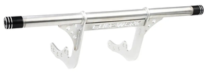 Barras protectoras negras Cult Werk instaladas en un motor Milwaukee Eight de una Harley-Davidson Softail