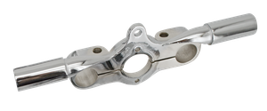 Triple tree superior cromado para horquillas tipo Early Springer en motocicleta clásica