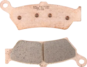Par de pastillas de freno sinterizadas HH de color gris oscuro