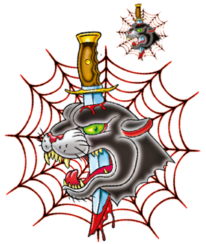 DISEÑOS Y PEGATINAS PARA DEPOSITOS "BIKE TATTOOS" DE LETHAL THREAT - Panther Strike 6"x8" — B-stock
