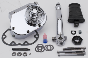 Kit de arranque a patada Pro-Max instalado en motocicleta custom