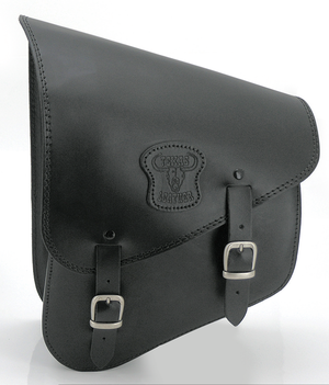 Par de alforjas negras para basculante Softail de la marca Texas Leather