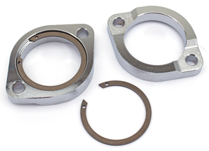 Sistema de retención metálico para fijar tubos de escape en motocicleta