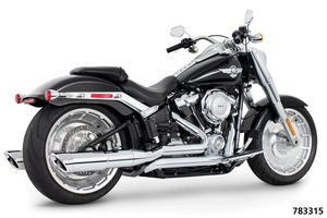 Escape doble escalonado estilo True Duals para motocicleta