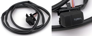 Conmutadores ergonómicos instalados en el manillar de una Harley-Davidson modelo 1996-2013