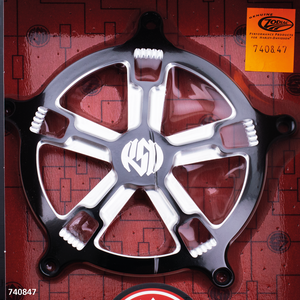 Filtro de aire Venturi de Drag Specialties (RSD) instalado en motocicleta