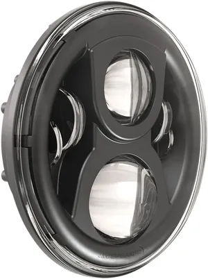 Faro delantero 8700 EVO 2 Dual Burn de 18cm (7 pulgadas) para moto custom