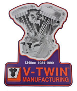 Placas de motor metálicas para Harley-Davidson vistas superior e inferior
