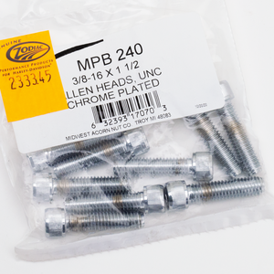 Surtido de tornillos Allen con acabado cromado brillante para motocicletas