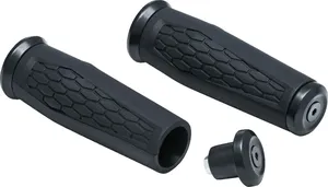 Par de puños Hex negros para manillar de motocicleta Harley-Davidson