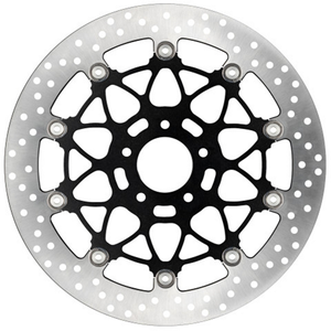 Disco de freno flotante Accossato con diseño perforado y anclajes