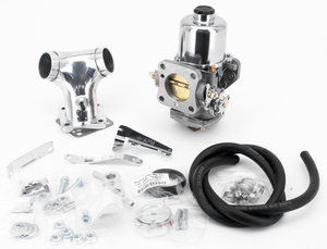 Kit de carburador Eliminator II SU con componentes metálicos y membranas visibles