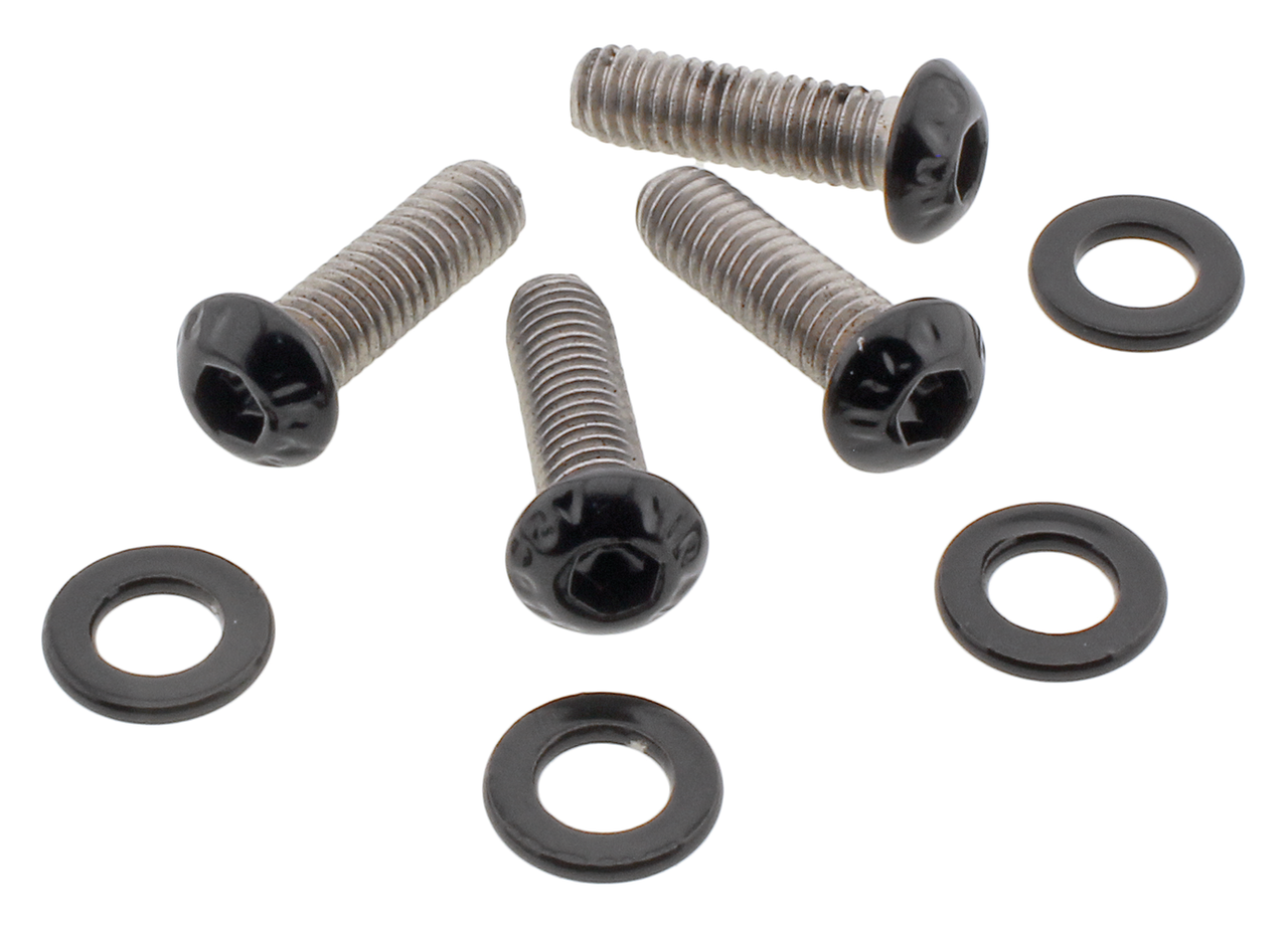 Kit de tornillos para guardabarros delantero en acero inoxidable negro