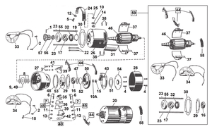 Conjunto de piezas de generador de 3 escobillas para modelos 32E y 52E de Harley-Davidson