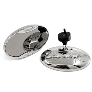 Par de retrovisores estilo Fusion color negro para Harley-Davidson Dresser