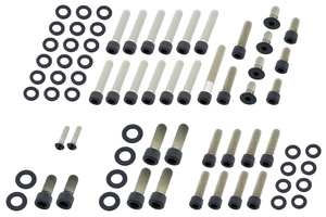 Kit de tornillos de transmisión en acero inoxidable negro para motocicleta