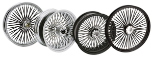 Ruedas radiales trenzadas Fat 50's de la marca Ride Wright para custom americanas