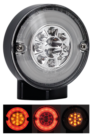 Par de intermitentes LED con anillo halo multi-función montados en manillar