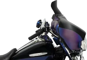 Parabrisas curvado tipo Batwing negro para motocicleta Harley-Davidson