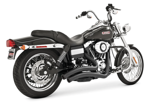 Manillar negro estilo custom con radio de curvatura pronunciado para motocicleta