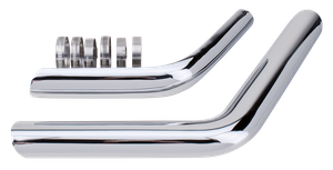 Colectores Radii Drag Pipes instalados en motor Shovelhead FX con arranque eléctrico