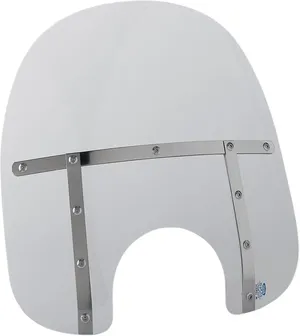 Parabrisas Memphis Fats instalado en manillar de motocicleta Harley-Davidson